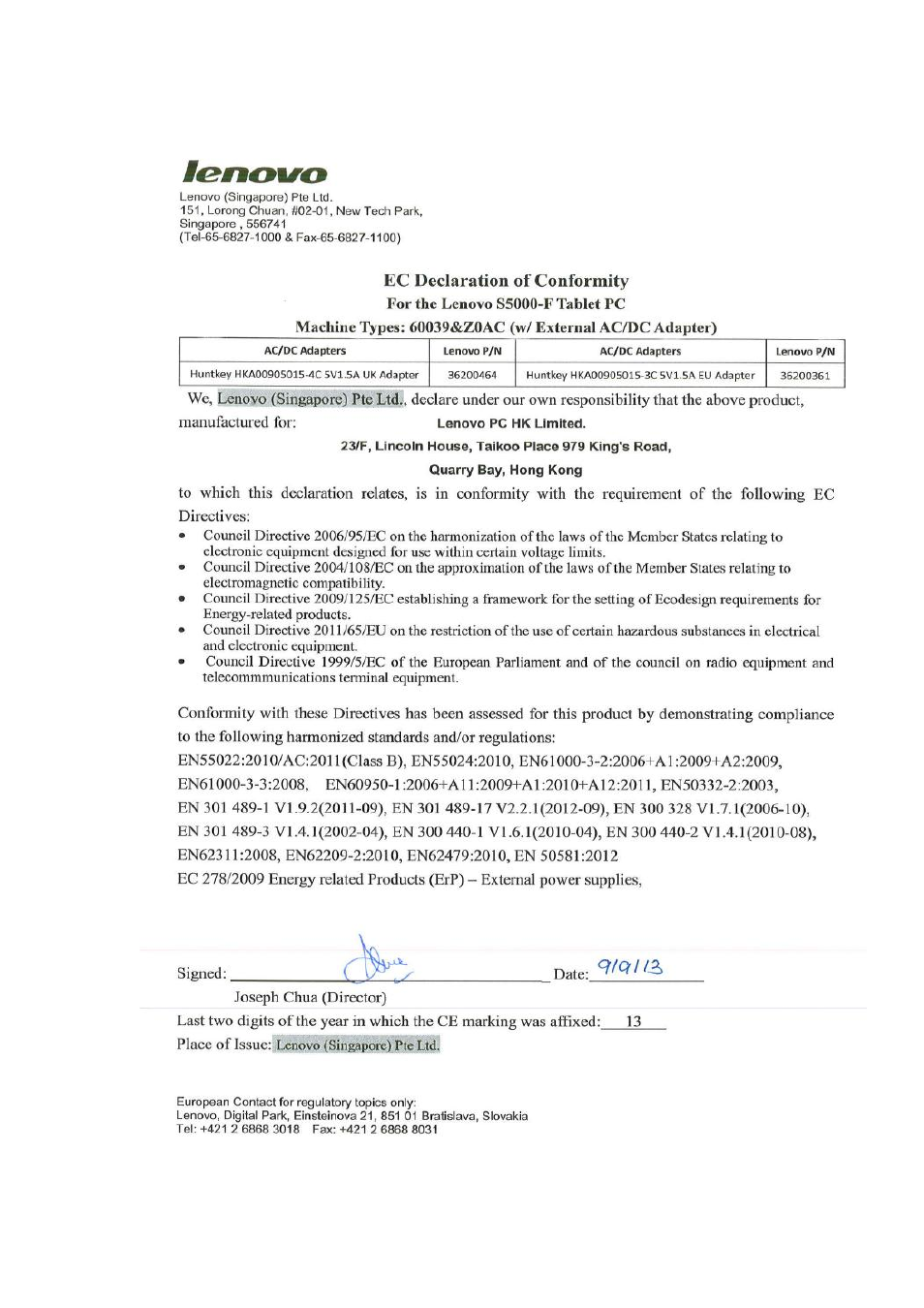 Lenovo S5000 Tablet User Manual | Page 5 / 6
