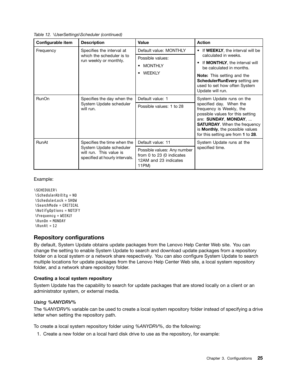 Repository configurations | Lenovo System Update Solution User Manual | Page 31 / 94