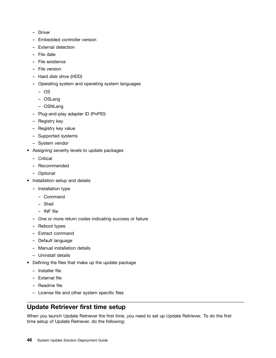 Update retriever first time setup | Lenovo System Update Solution User Manual | Page 52 / 94