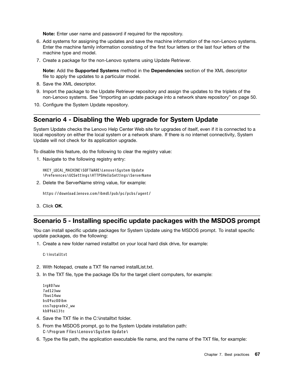 Lenovo System Update Solution User Manual | Page 73 / 94