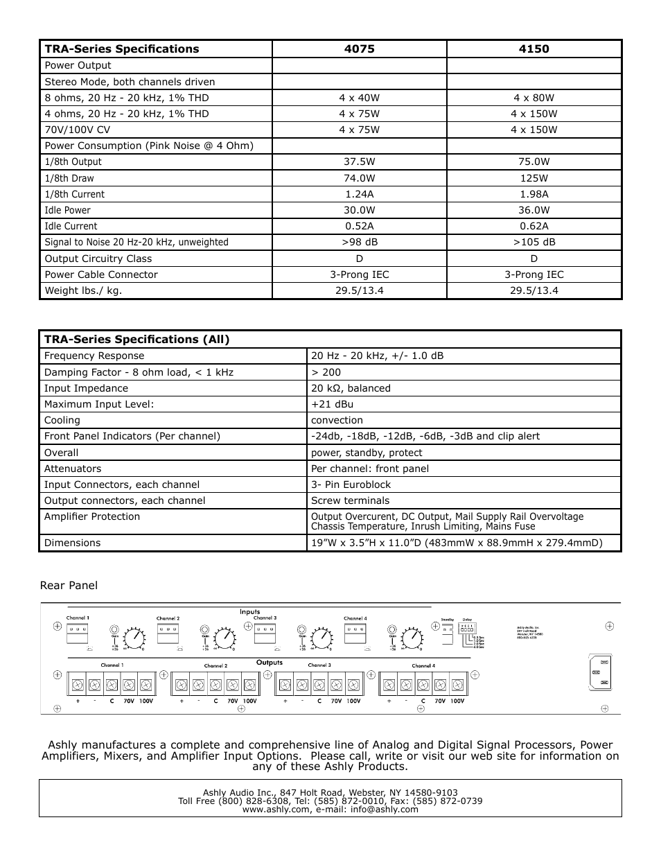 Ashly 4075 User Manual | Page 2 / 2