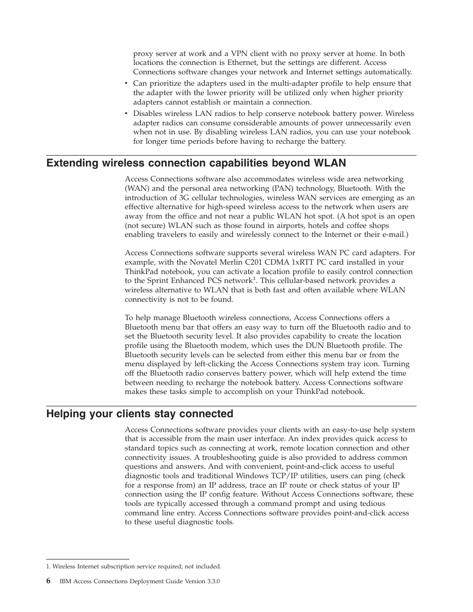 Helping your clients stay connected, Extending, Wireless | Connection, Capabilities, Beyond, Wlan, Helping, Your, Clients | Lenovo ThinkPad T41p User Manual | Page 12 / 28