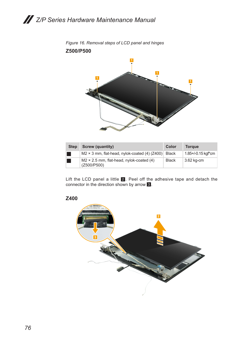 Z/p series hardware maintenance manual | Lenovo IdeaPad P500 Touch Notebook User Manual | Page 80 / 121