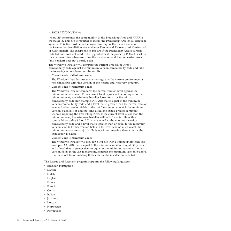 Lenovo ThinkVantage Rescue and Recovery 4.3 (Deployment Guide) User Manual | Page 18 / 96