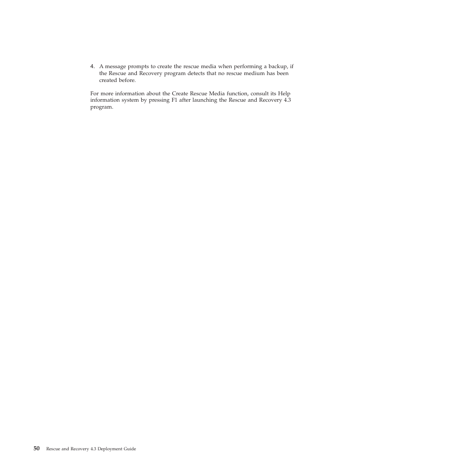 Lenovo ThinkVantage Rescue and Recovery 4.3 (Deployment Guide) User Manual | Page 58 / 96