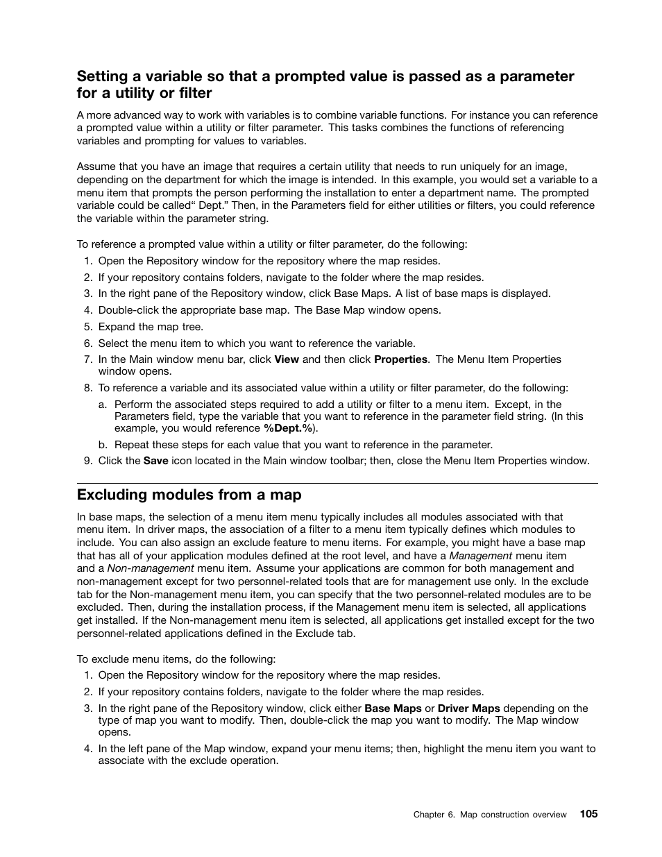 Excluding modules from a map | Lenovo ThinkPad SL300 User Manual | Page 119 / 206