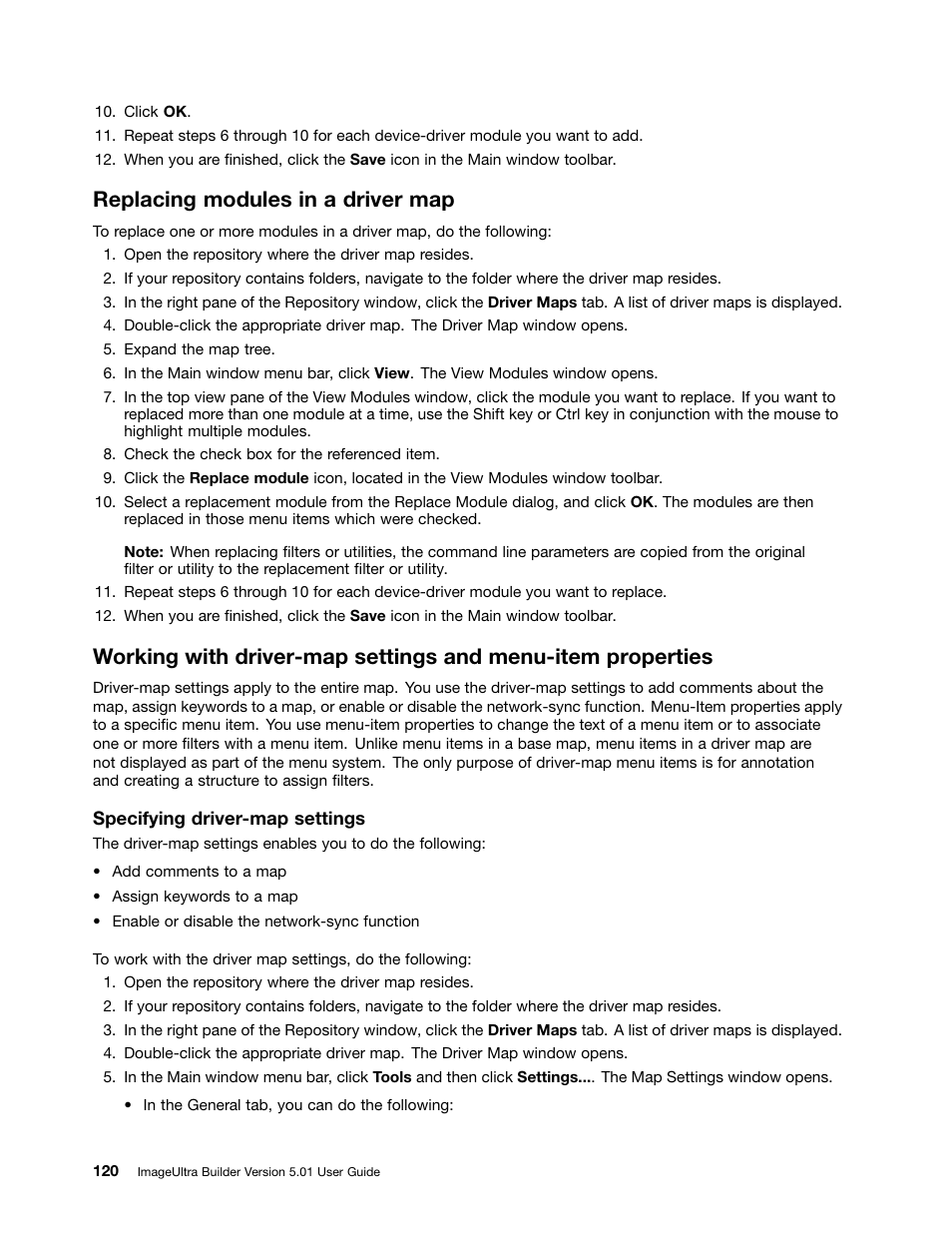 Replacing modules in a driver map | Lenovo ThinkPad SL300 User Manual | Page 134 / 206