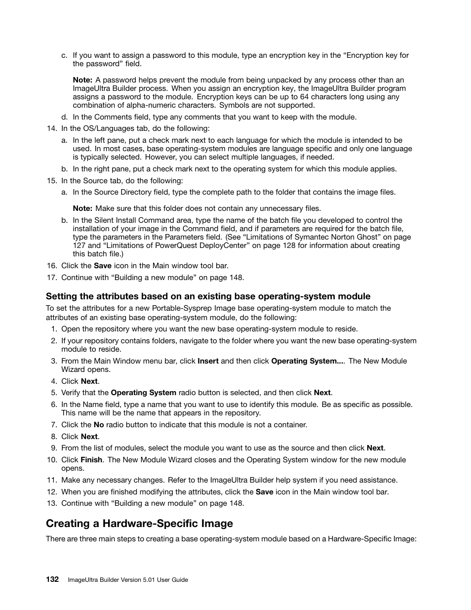 Creating a hardware-specific image | Lenovo ThinkPad SL300 User Manual | Page 146 / 206