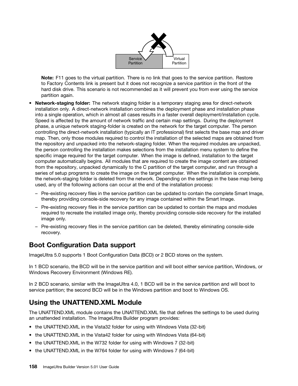 Boot configuration data support, Using the unattend.xml module | Lenovo ThinkPad SL300 User Manual | Page 172 / 206