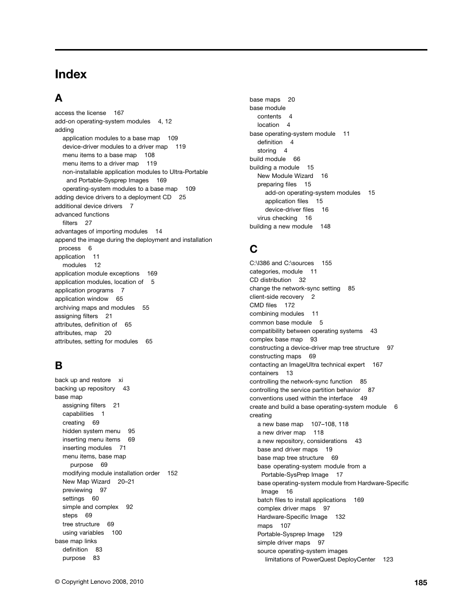 Index | Lenovo ThinkPad SL300 User Manual | Page 199 / 206