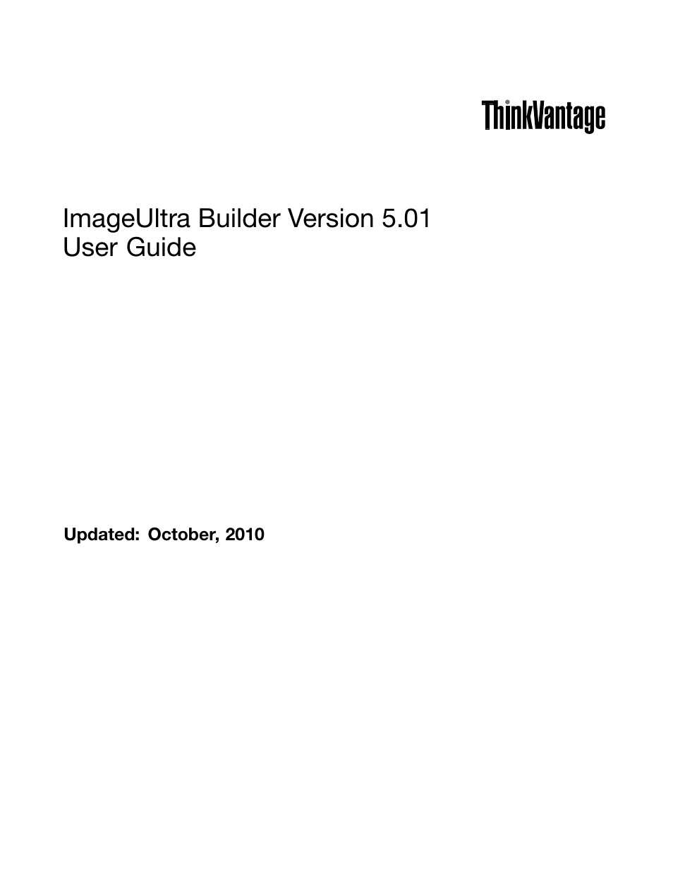 Imageultra builder version 5.01 user guide | Lenovo ThinkPad SL300 User Manual | Page 3 / 206