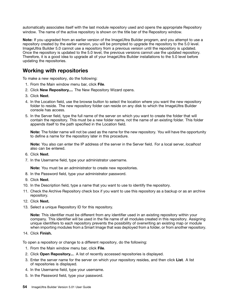 Working with repositories | Lenovo ThinkPad SL300 User Manual | Page 68 / 206