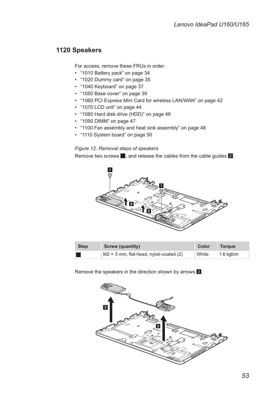 1120 speakers | Lenovo IdeaPad U160 User Manual | Page 57 / 81