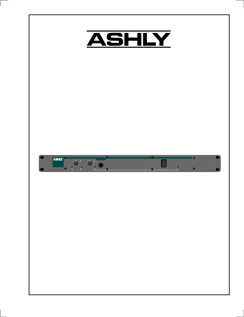 Ashly SRA-120 User Manual | 16 pages
