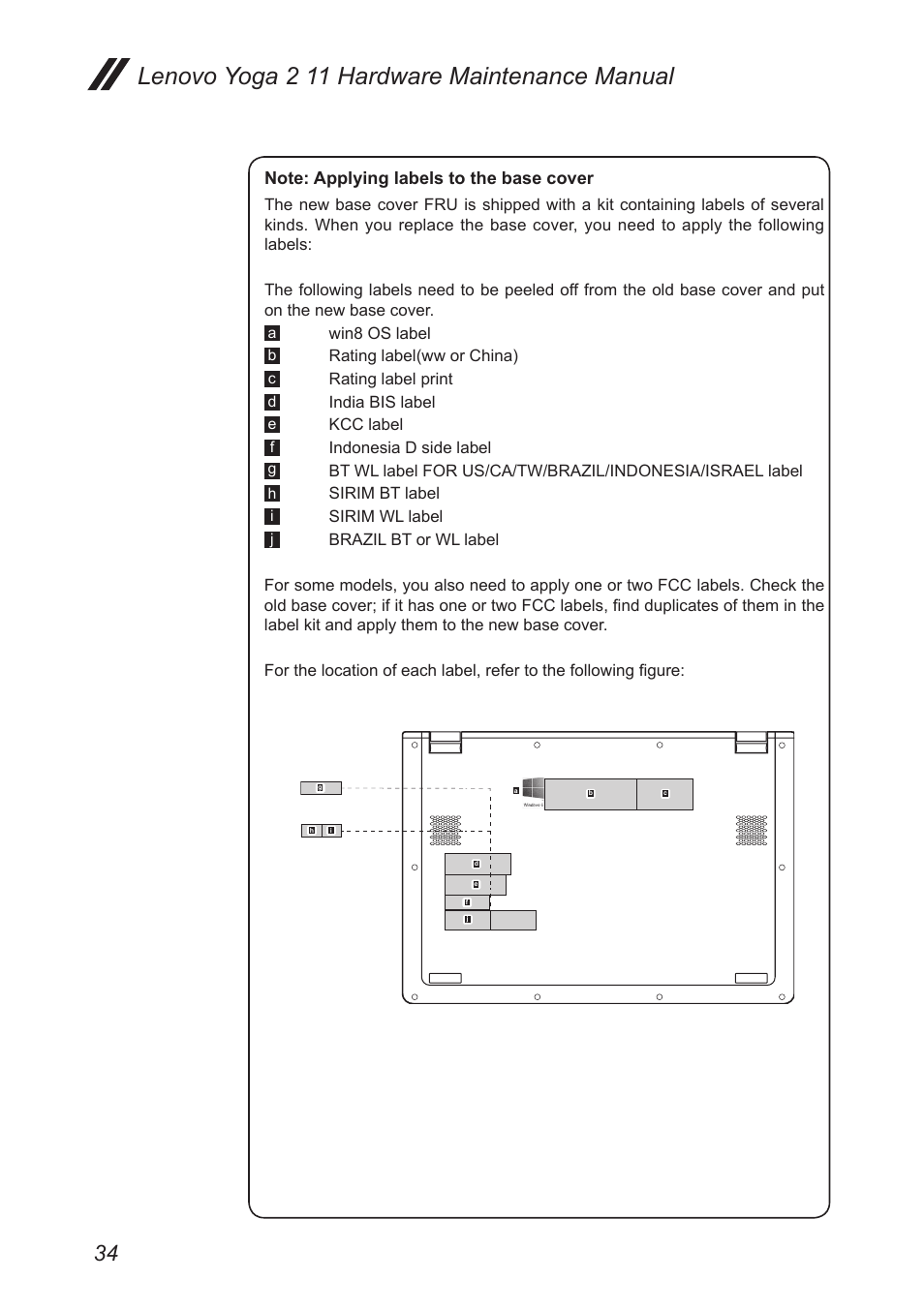 Lenovo yoga 2 11 hardware maintenance manual | Lenovo Yoga 2 11 Notebook Lenovo User Manual | Page 38 / 76