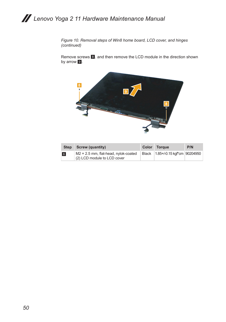 Lenovo yoga 2 11 hardware maintenance manual | Lenovo Yoga 2 11 Notebook Lenovo User Manual | Page 54 / 76