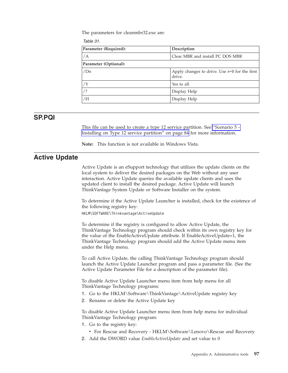 Sp.pqi, Active update, Active | Update | Lenovo ThinkPad R50p User Manual | Page 105 / 156