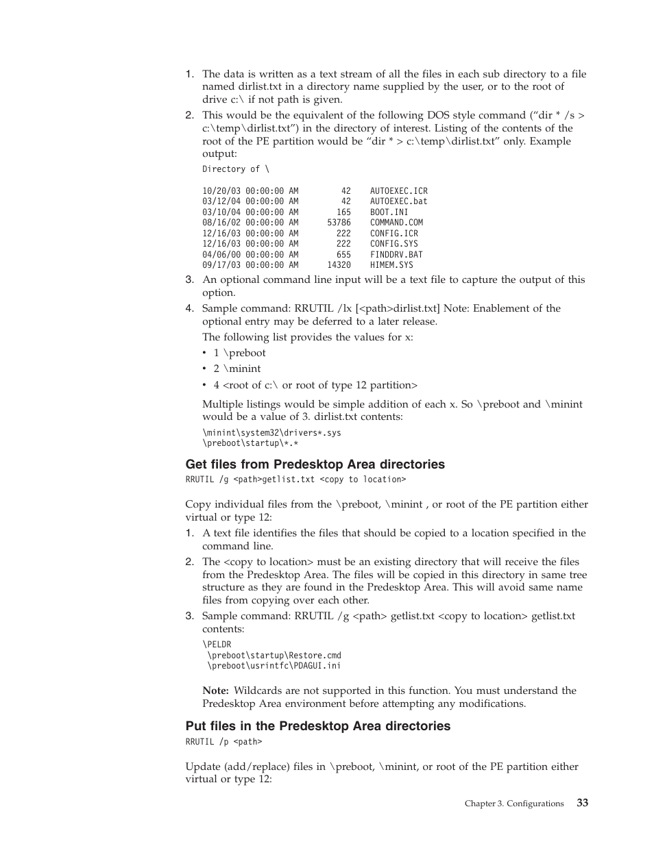Get files from predesktop area directories, Put files in the predesktop area directories, Files | From, Predesktop, Area, Directories | Lenovo ThinkPad R50p User Manual | Page 41 / 156