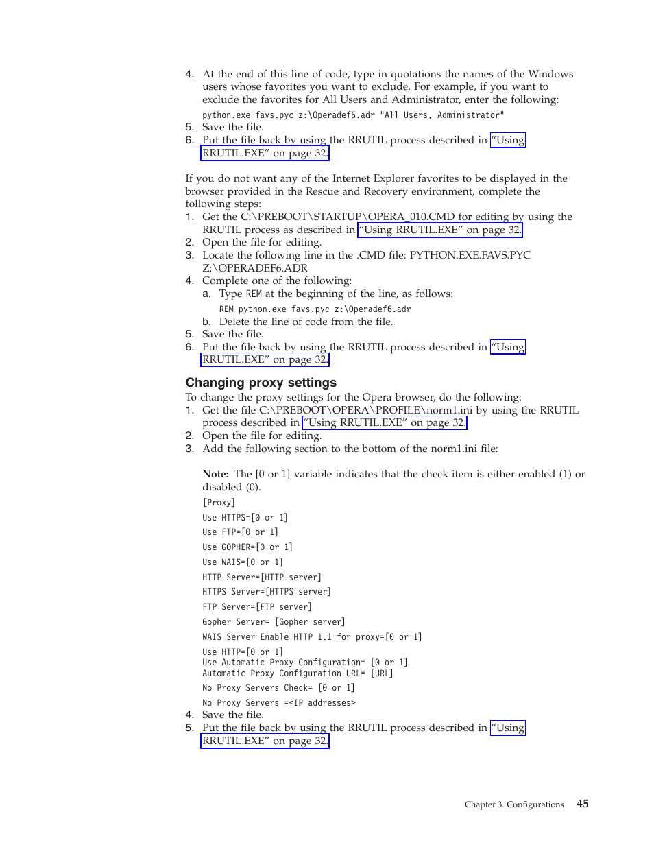 Changing proxy settings, Changing, Proxy | Settings | Lenovo ThinkPad R50p User Manual | Page 53 / 156
