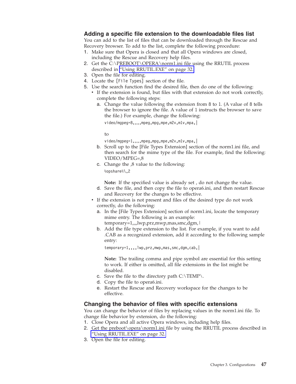 Adding, Specific, File | Extension, Downloadable, Files, List, Changing, Behavior, With | Lenovo ThinkPad R50p User Manual | Page 55 / 156