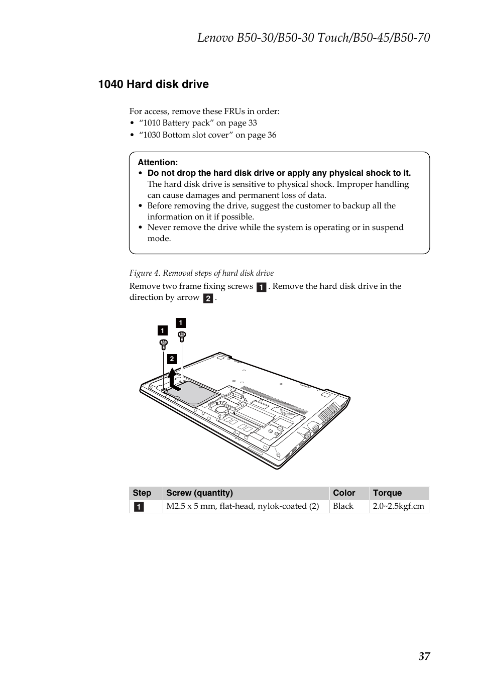 1040 hard disk drive | Lenovo B50-30 Notebook User Manual | Page 41 / 88