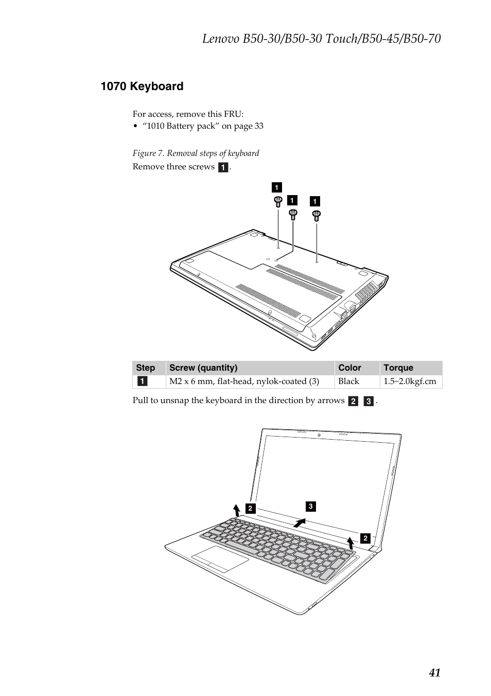 1070 keyboard | Lenovo B50-30 Notebook User Manual | Page 45 / 88