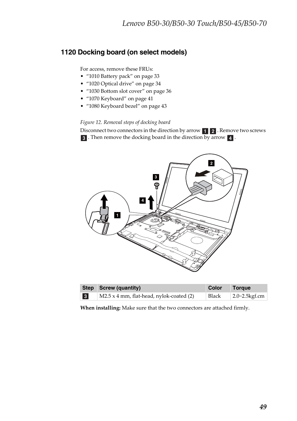 1120 docking board (on select models) | Lenovo B50-30 Notebook User Manual | Page 53 / 88