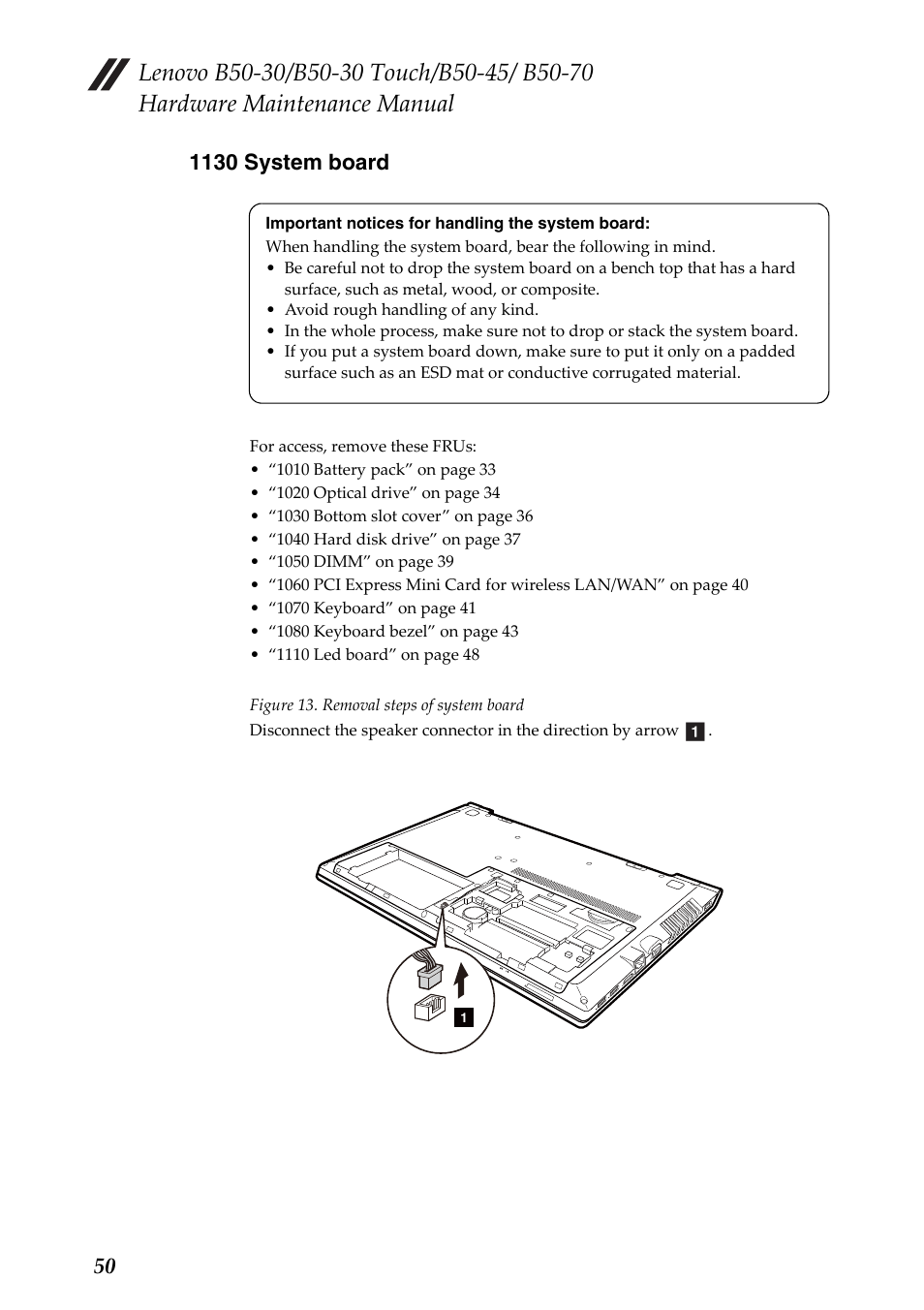 1130 system board | Lenovo B50-30 Notebook User Manual | Page 54 / 88