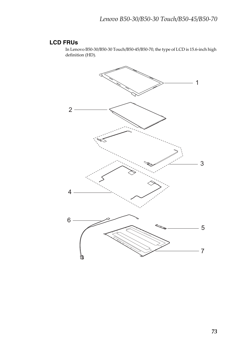 Lcd frus | Lenovo B50-30 Notebook User Manual | Page 77 / 88