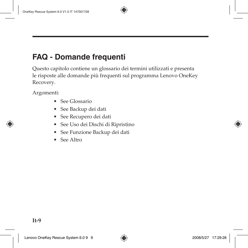 Faq - domande frequenti, Faq.-.domande.frequenti | Lenovo IdeaPad Y710 User Manual | Page 112 / 138