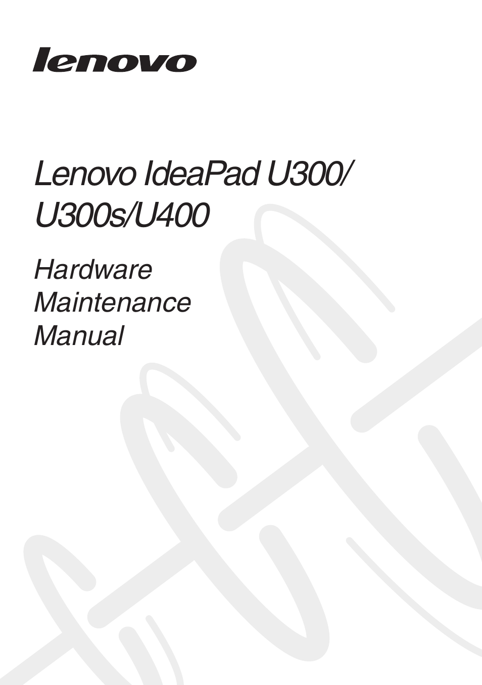 Lenovo IdeaPad U300s User Manual | 132 pages