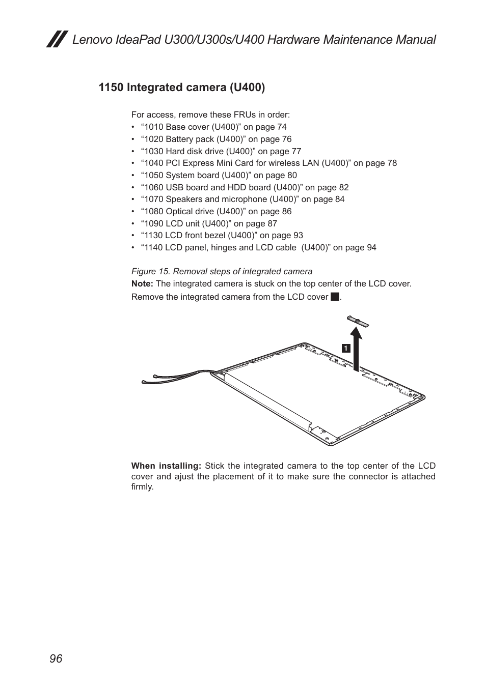 1150 integrated camera (u400) | Lenovo IdeaPad U300s User Manual | Page 100 / 132