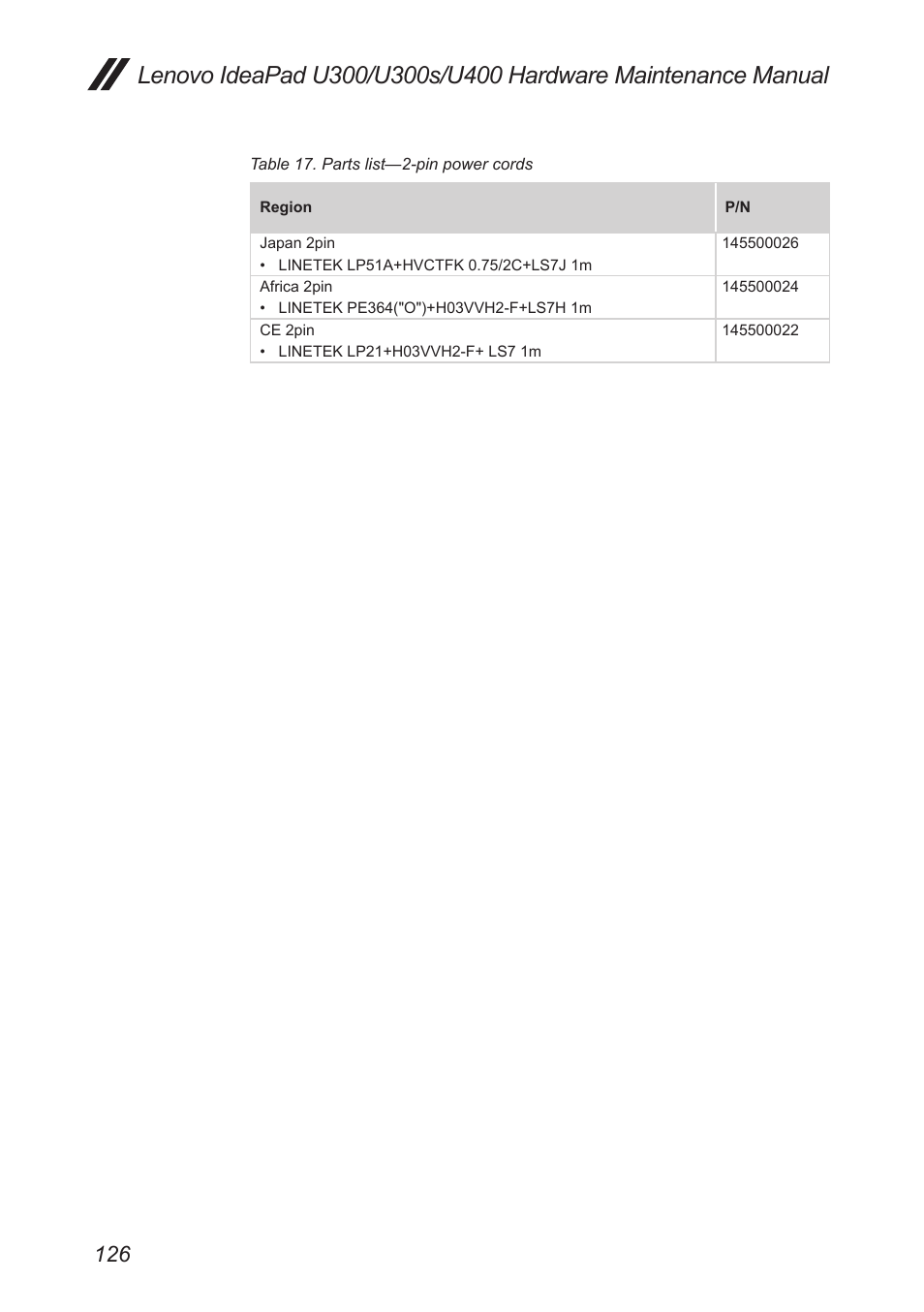 Lenovo IdeaPad U300s User Manual | Page 130 / 132