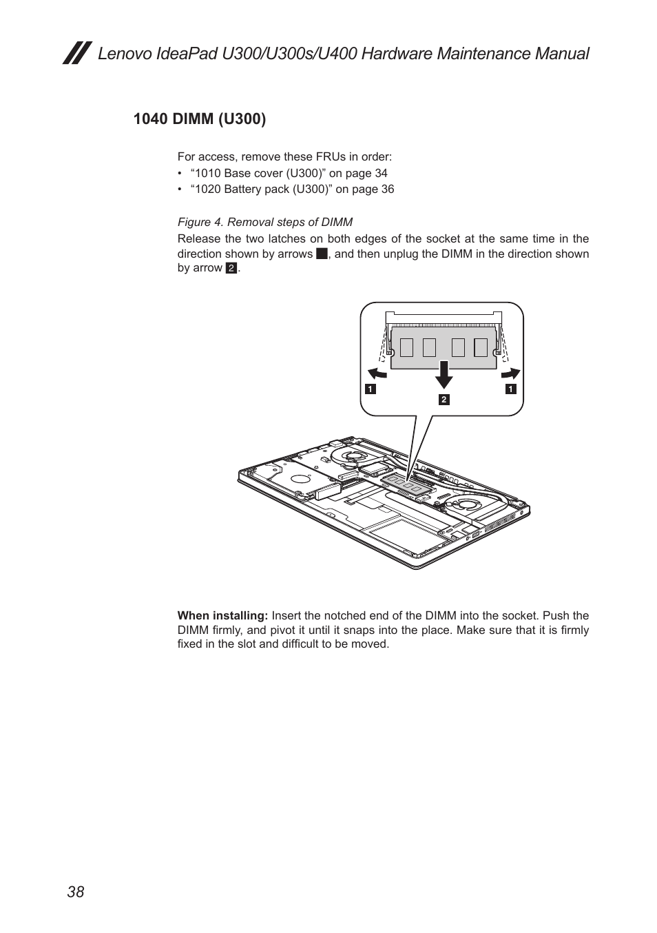 1040 dimm (u300) | Lenovo IdeaPad U300s User Manual | Page 42 / 132