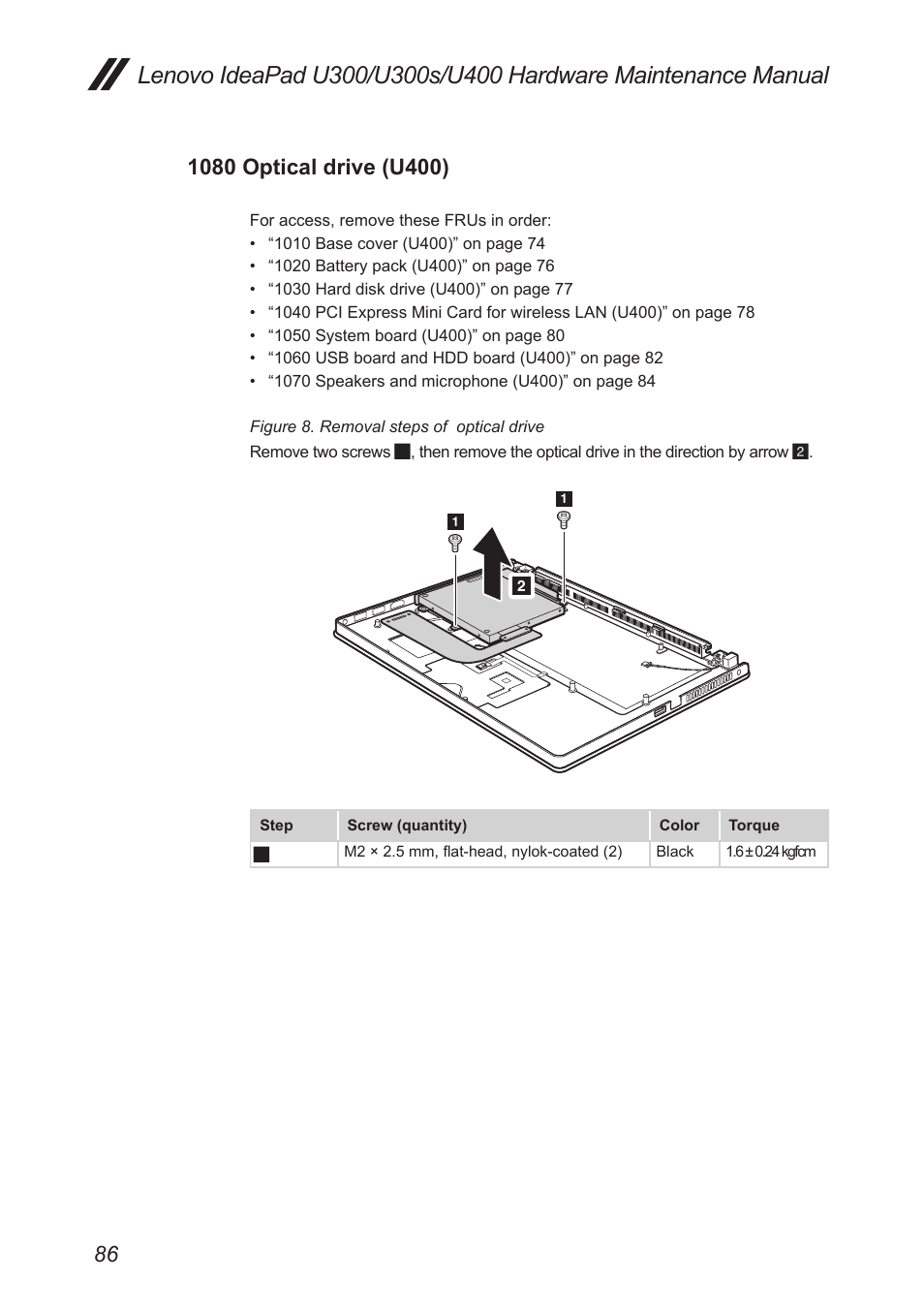 1080 optical drive (u400) | Lenovo IdeaPad U300s User Manual | Page 90 / 132