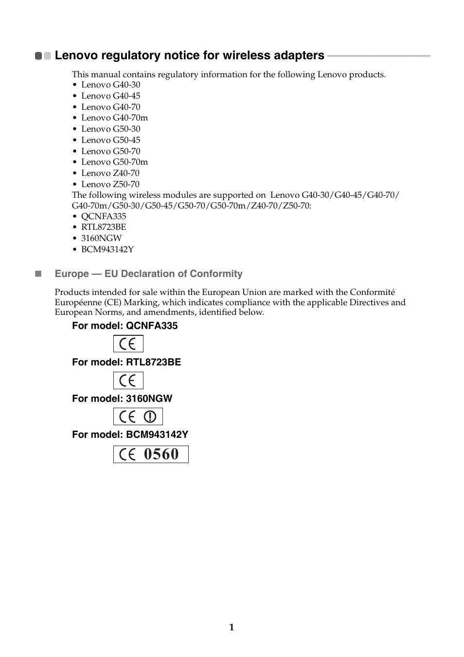Lenovo Z40-70 User Manual | 12 pages