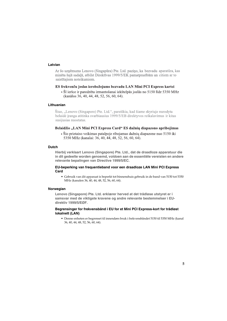 Lenovo Y50-70 User Manual | Page 5 / 14