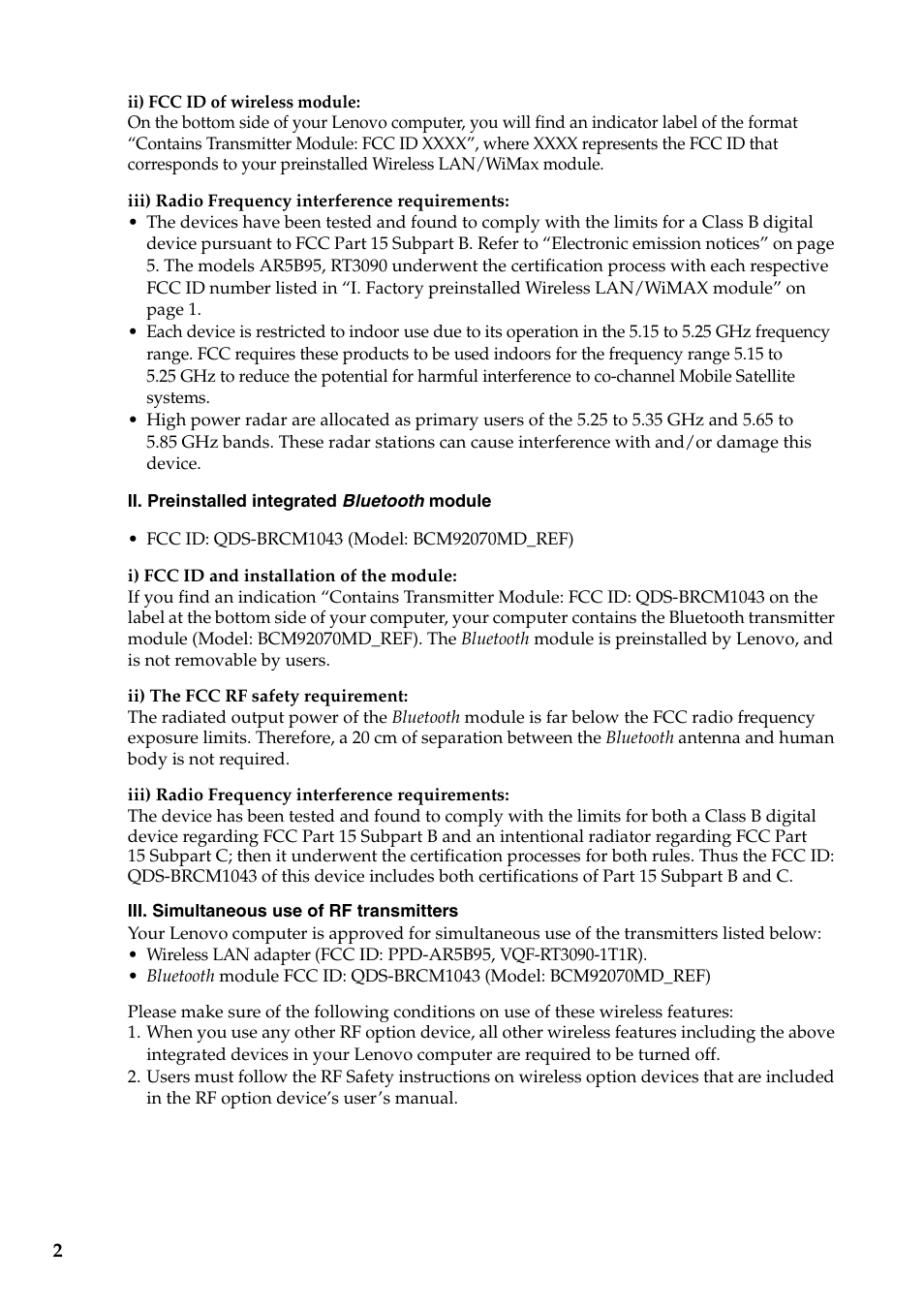 Lenovo B575 Notebook User Manual | Page 3 / 24