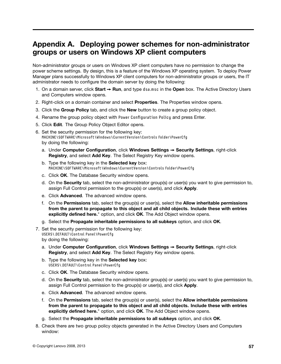 Lenovo ThinkVantage (Power Manager Deployment) User Manual | Page 63 / 68