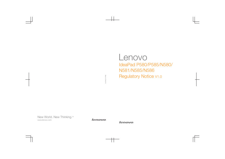 Lenovo, Regulatory notice | Lenovo IdeaPad N581 User Manual | Page 22 / 22