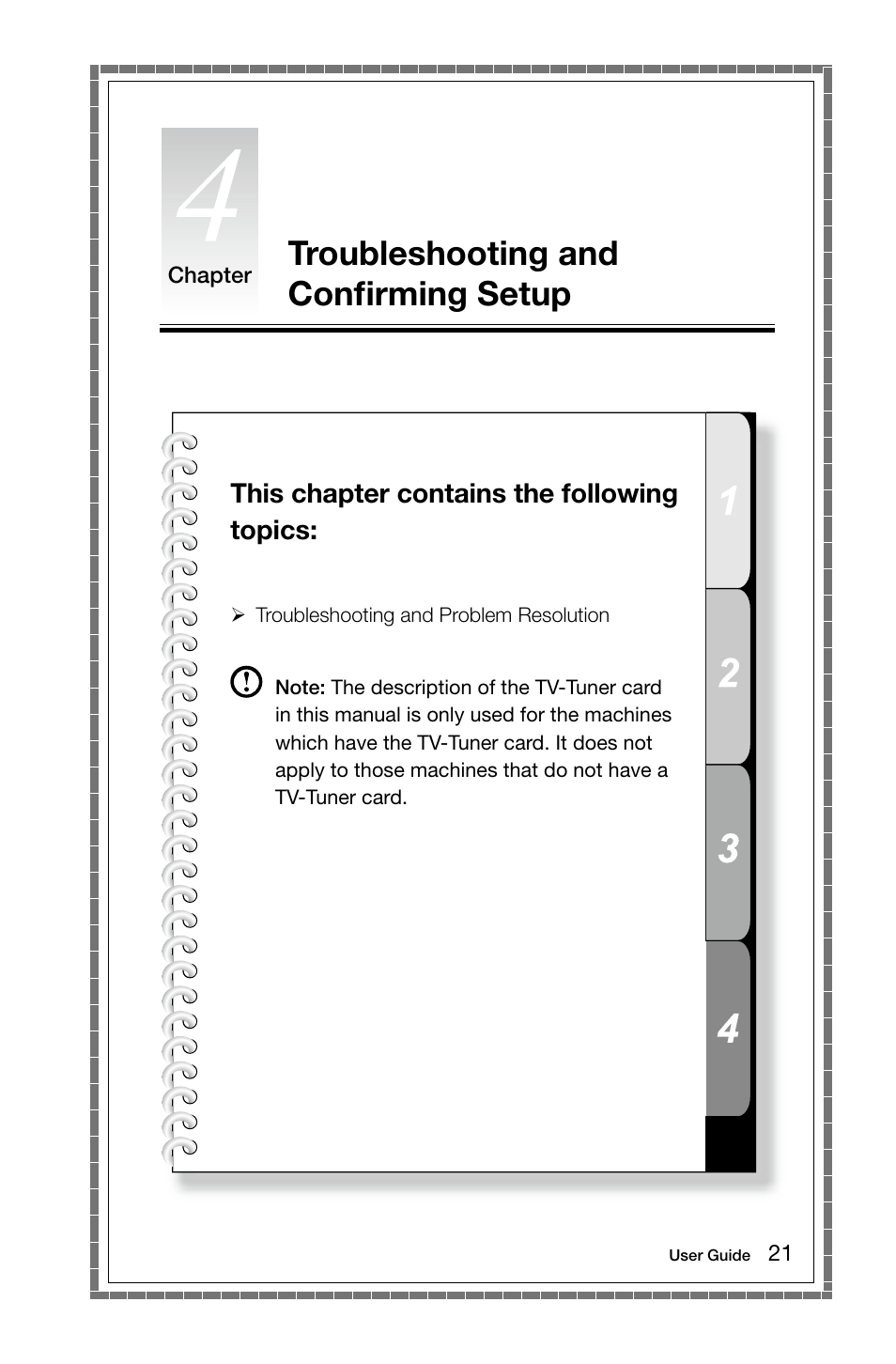 Troubleshooting and confirming setup, This chapter contains the following topics | Lenovo H410 Desktop User Manual | Page 26 / 31