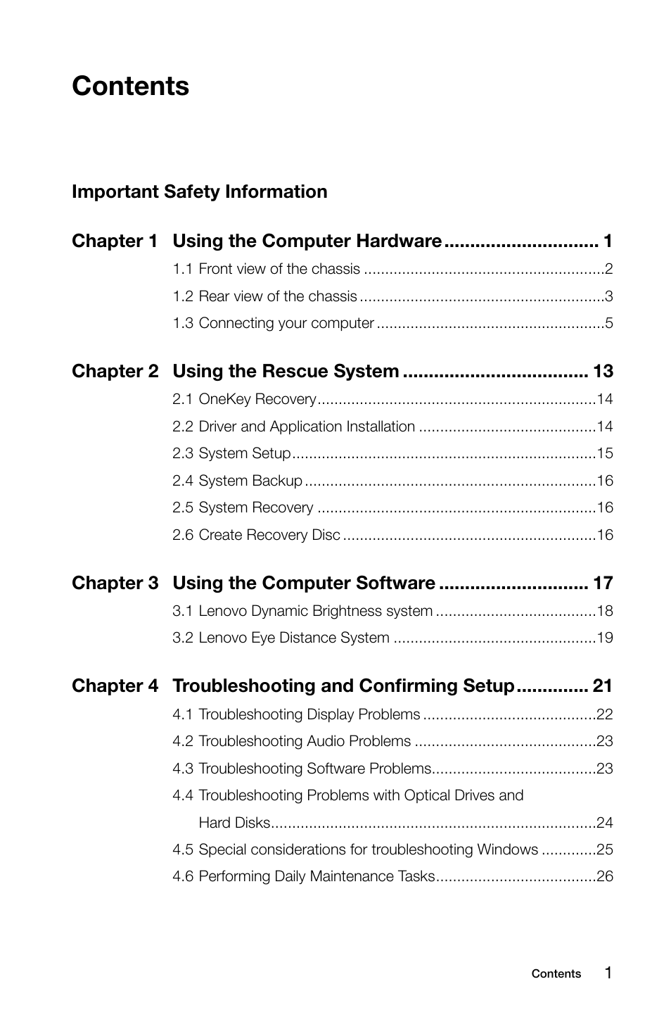 Lenovo H410 Desktop User Manual | Page 4 / 31