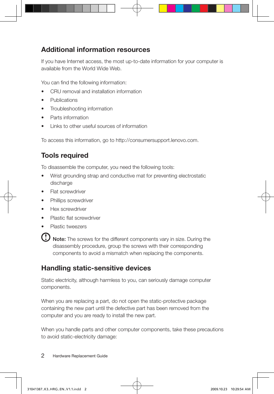 Additional information resources, Tools required, Handling static-sensitive devices | Lenovo IdeaCentre K305 User Manual | Page 5 / 37
