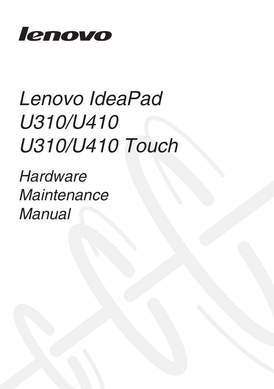 Lenovo IdeaPad U310 User Manual | 115 pages