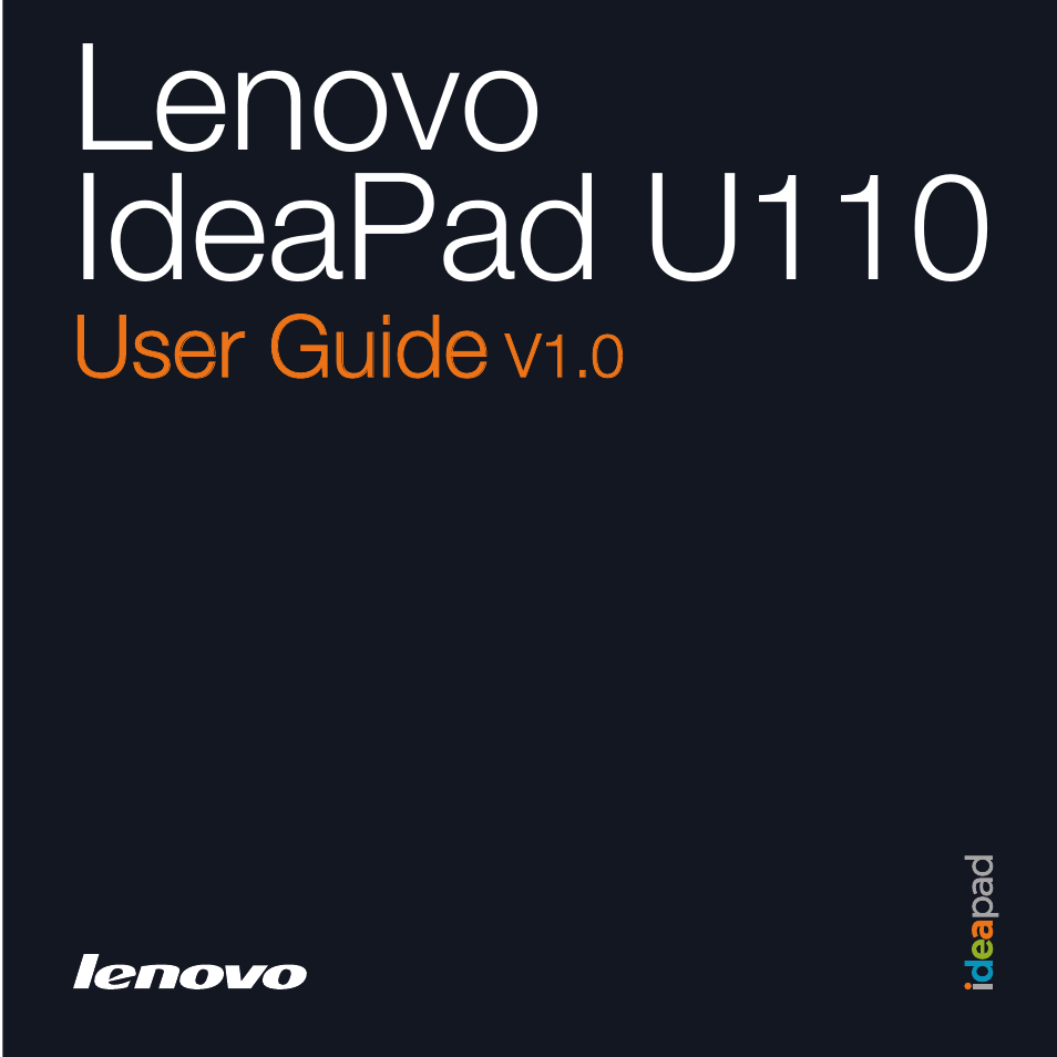 Lenovo IdeaPad U110 User Manual | 129 pages