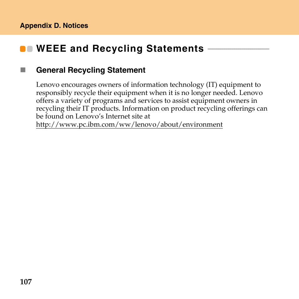 Weee and recycling statements, Weee and recycling, Statements | Lenovo IdeaPad U110 User Manual | Page 118 / 129
