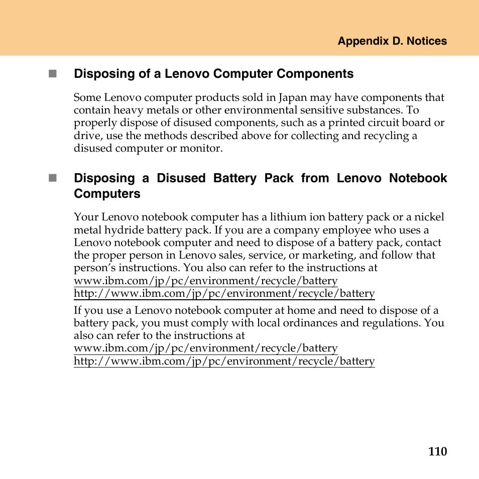 Lenovo IdeaPad U110 User Manual | Page 121 / 129