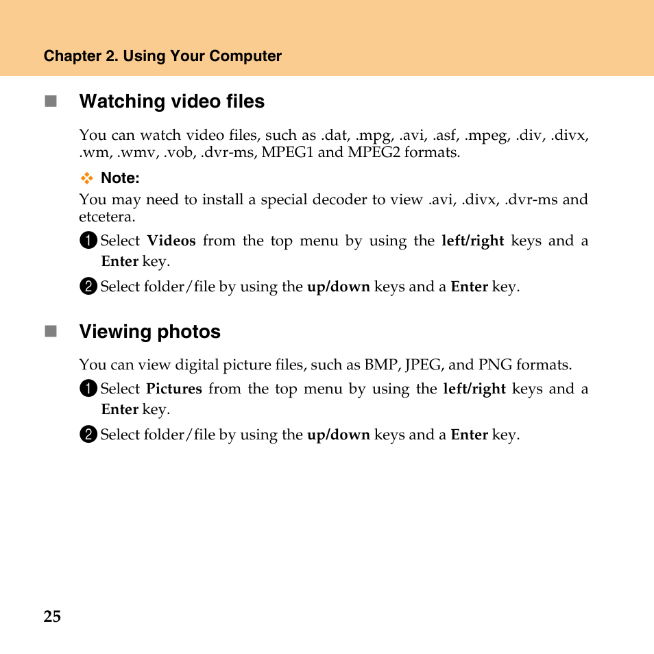 Lenovo IdeaPad U110 User Manual | Page 36 / 129