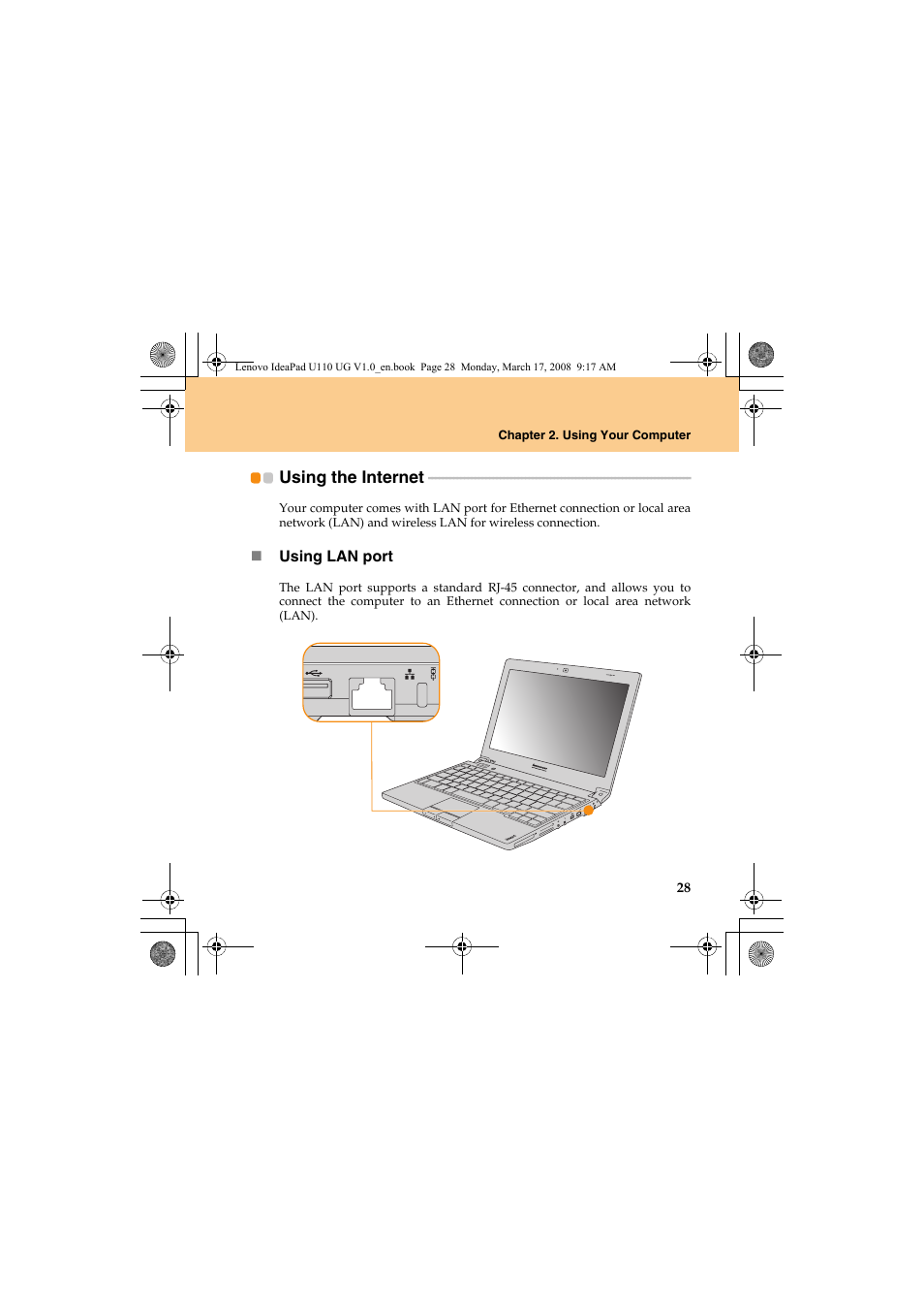 Using the internet | Lenovo IdeaPad U110 User Manual | Page 39 / 129