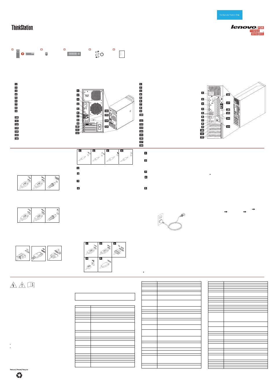 Lenovo ThinkStation E31 User Manual | 2 pages